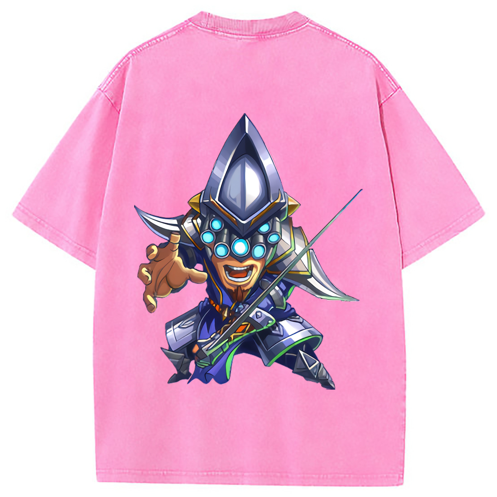 （画像用） リーグ・オブ・レジェンド League of Legends LOL 綿100% ヴィンテージ風 半袖Tシャツ（背面プリント）